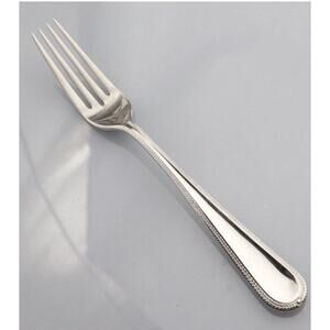 Gorham Madeline Stainless Dinner‎ Fork Glossy 18/10 Flatware Feathers Outline
